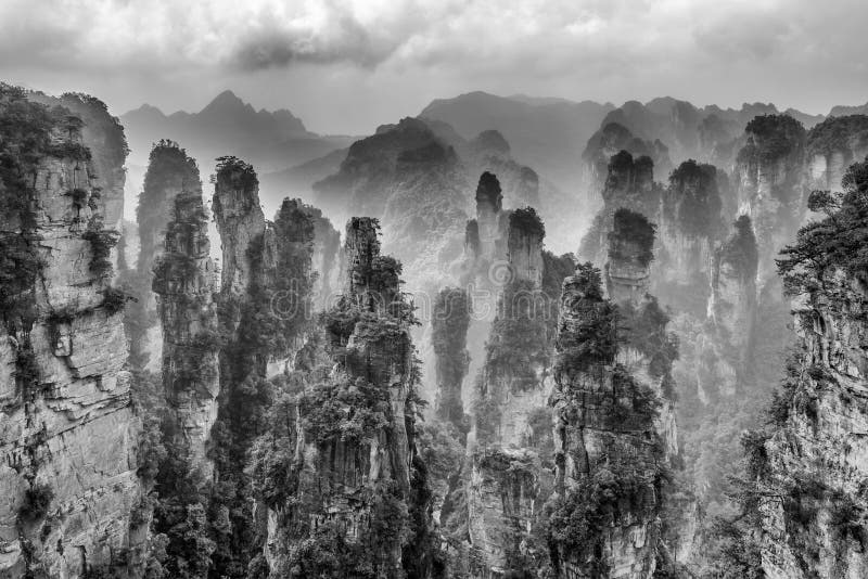 Zhangjiajie Forest Park nacional, Hunan, China imagen de archivo