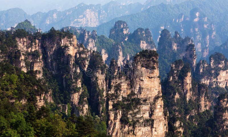 Zhangjiajie Nationaal Forest Park in Hunan, China stock foto Zhangjiajie Nationaal Forest Park in Hunan, China stock foto