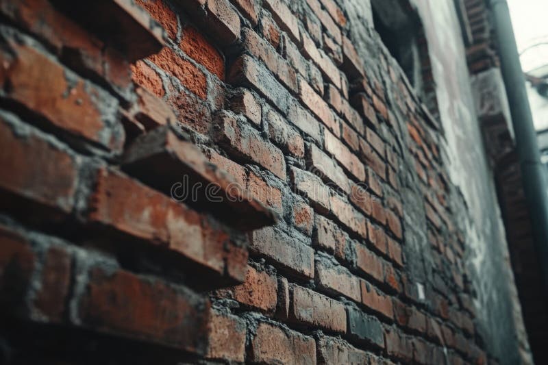 Ziegelmauer mit Fenster lizenzfreie stockfotografie