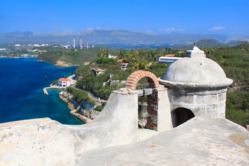 Ziehen Sie sich San Pedro de la Roca del Morro, Santiago zurück stockfotografie Ziehen Sie sich San Pedro de la Roca del Morro, Santiago zurück stockfotografie