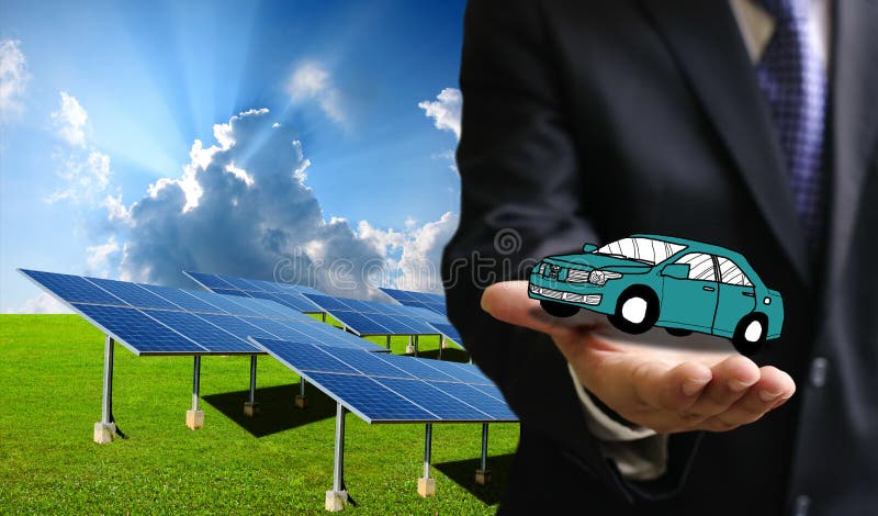 Zielona energia dla transportu, energia słoneczna samochód c zdjęcia royalty free Zielona energia dla transportu, energia słoneczna samochód c zdjęcia royalty free
