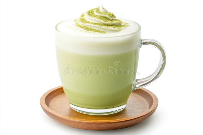 Zielona matcha latin na białym tle royalty ilustracja