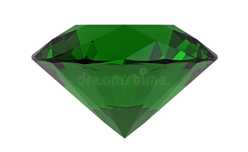 Zielony diament, szmaragd, 3D rendering ilustracja wektor Zielony diament, szmaragd, 3D rendering ilustracja wektor