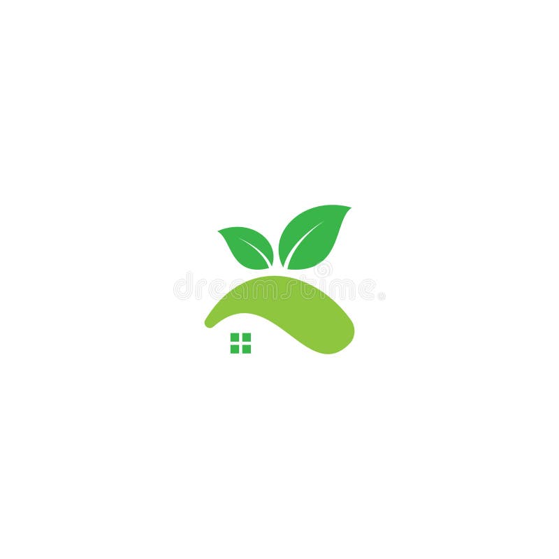 Zielony Eco domu logo Real Estate projektuje wektorowego szablon ilustracji Zielony Eco domu logo Real Estate projektuje wektorowego szablon ilustracji