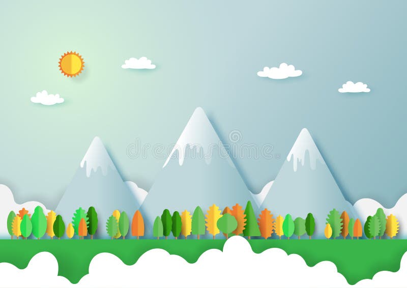 Zielony eco życzliwy i natura lasu krajobraz ilustracja wektor Zielony eco życzliwy i natura lasu krajobraz ilustracja wektor