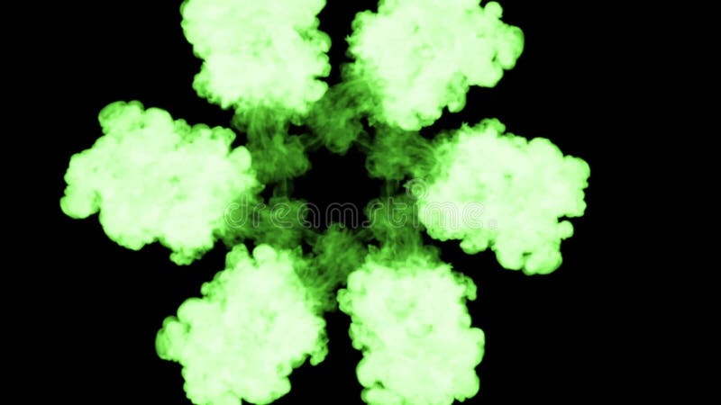 Zielony fluorescencyjny atrament na czarnym tle 3d odpłacają się, z luma matte Kółkowego atramentu wtryskowa struktura 5