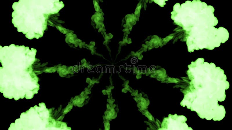 Zielony fluorescencyjny atrament na czarnym tle 3d odpłacają się, z luma matte kółkowego atramentu wtryskowa struktura 2