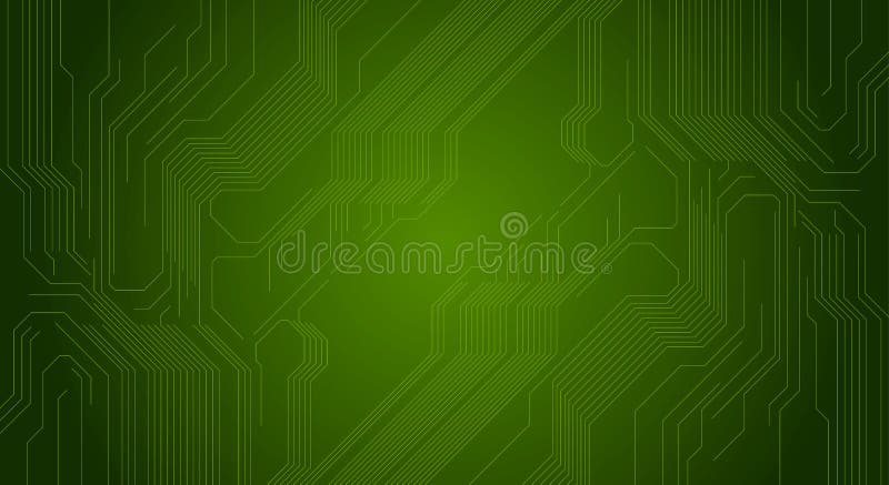 Zielony obwód deski układu scalonego technologii tło ilustracja wektor