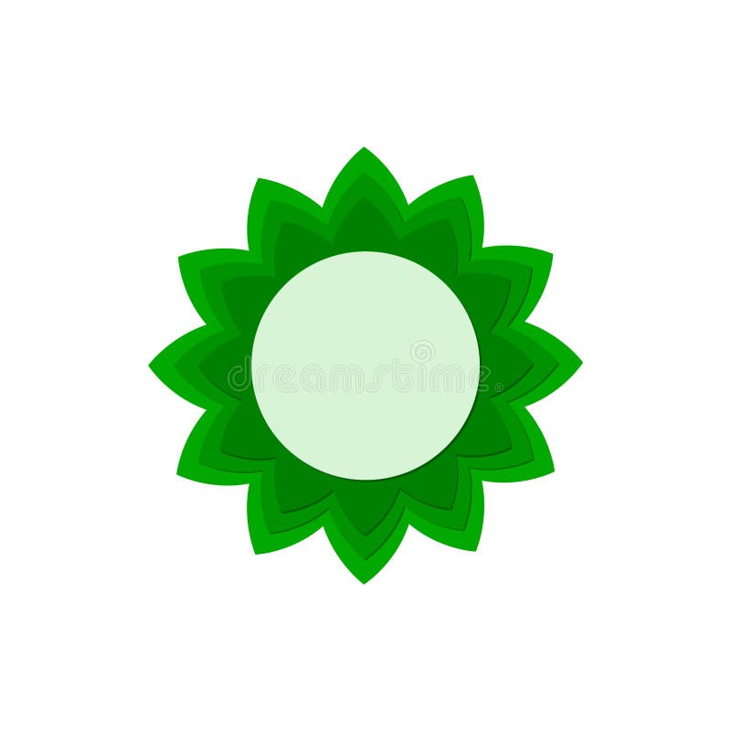 Zielony Słonecznikowy logo, kwiat ikony znak royalty ilustracja Zielony Słonecznikowy logo, kwiat ikony znak royalty ilustracja