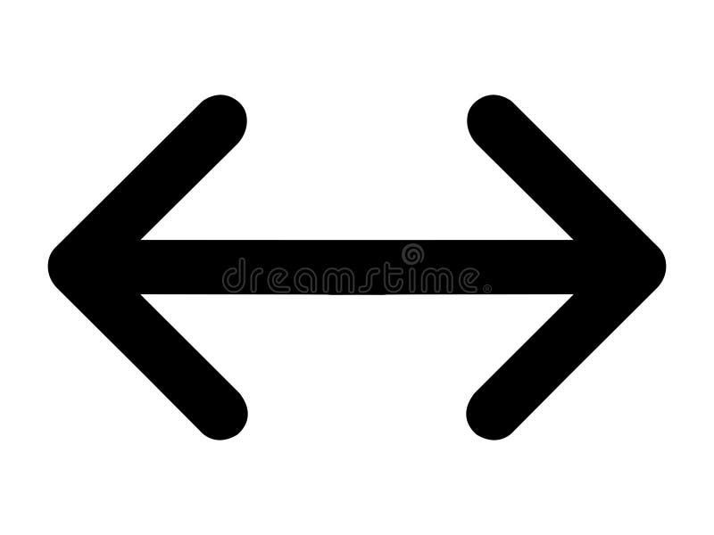 Twin Direction Merged Arrow Icon Stock Illustration - Illustration of ...