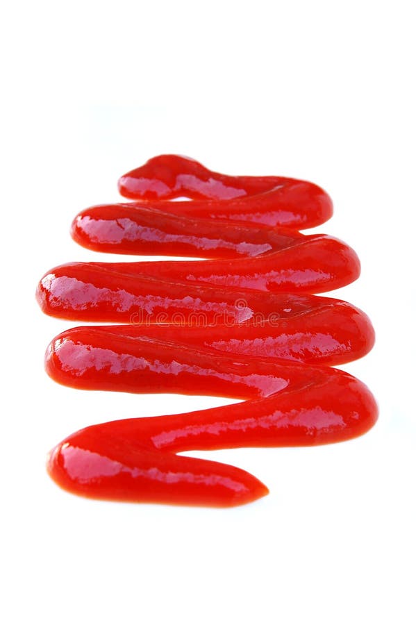 A zig-zag of tomato ketchup