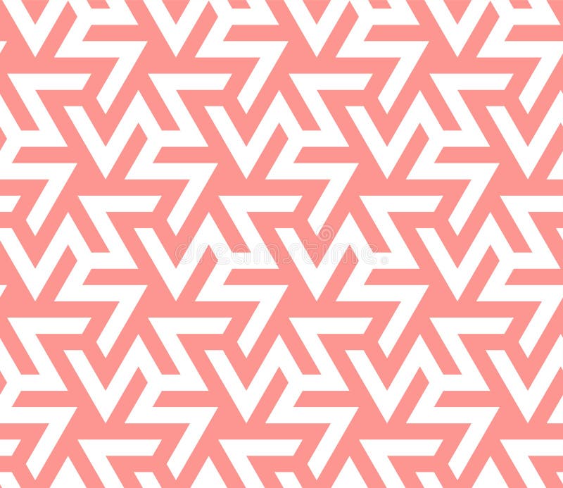 Zigzag Crankle Coral Color Seamless Geometric Pattern Vector Repeating Pattern For Fabric Design Cloth Textile Stock Vector Illustration Of Oriental Salmon 194669044