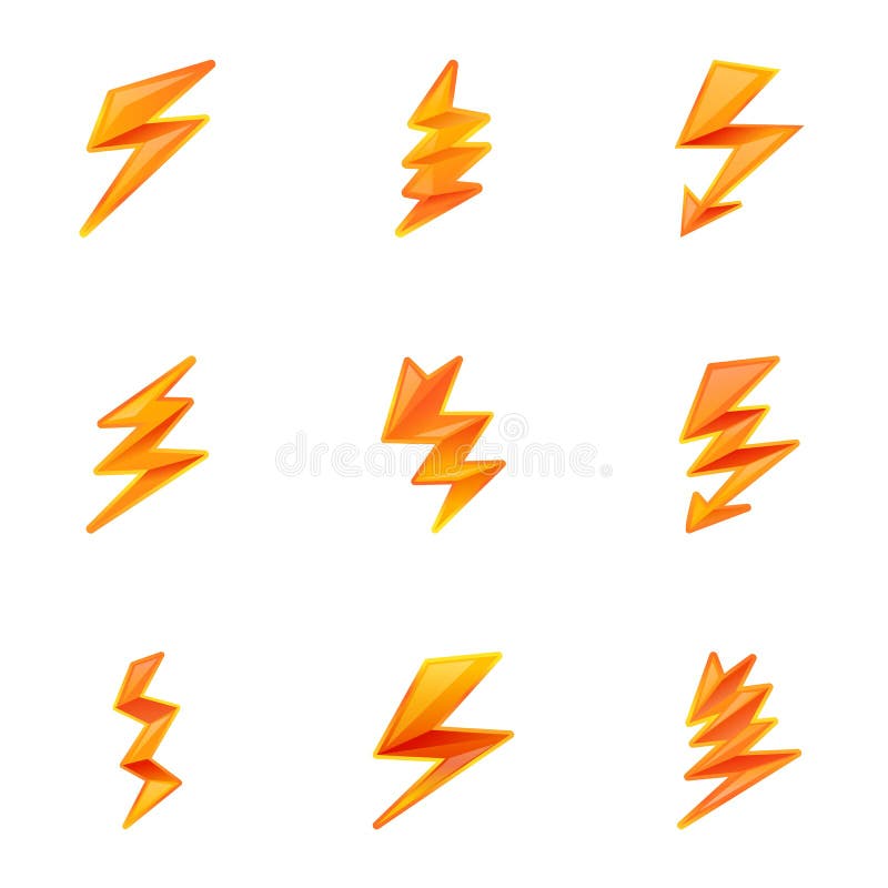 Zigzag Lightning Bolt Icon Set, Cartoon Style Stock Vector - Illustration of internet, arrow: 155236679 Zigzag Lightning Bolt Icon Set, Cartoon Style Stock Vector - Illustration of internet, arrow: 155236679