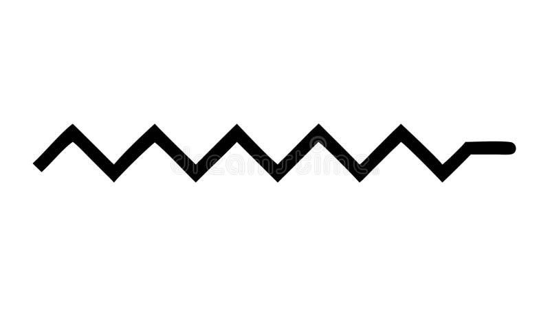 Zigzag line abstract design element icon , vector design Generative AI vector illustration