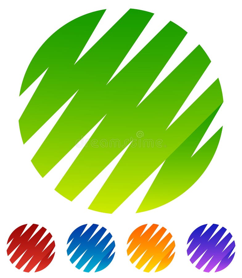 Zigzag, linee incrociate che formano le forme del cerchio Verde, rosso, blu illustrazione di stock Zigzag, linee incrociate che formano le forme del cerchio Verde, rosso, blu illustrazione di stock