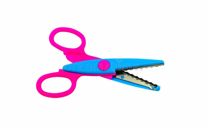 Zig Zag Scissors for Craft Work Isolated on White Background