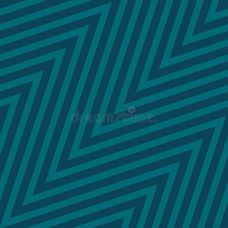 Zigzag stripes seamless pattern. Vector diagonal chevron texture. Teal green color vector illustration