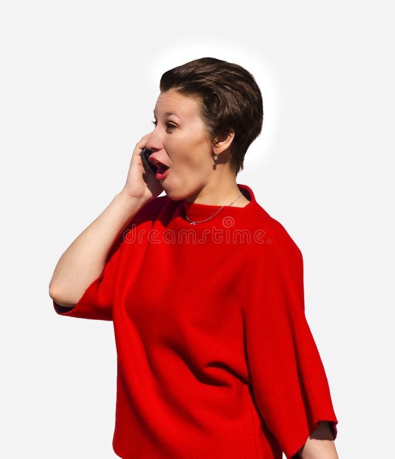 Zij zegt wauw royalty-vrije stock afbeeldingen Zij zegt wauw royalty-vrije stock afbeeldingen
