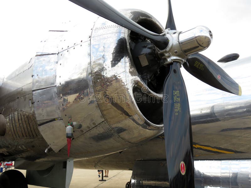 Photo of engine of a wwii b29 bomber at andrews air force base in maryland during an air show on 9/16/17. This b29 is propeller driven and was designed to carry heavy ordinance such as the atomic bombs dropped on hiroshima and nagasaki japan. The name of the bomber is doc and is one of two flyable b29 bombers in existence. Photo of engine of a wwii b29 bomber at andrews air force base in maryland during an air show on 9/16/17. This b29 is propeller driven and was designed to carry heavy ordinance such as the atomic bombs dropped on hiroshima and nagasaki japan. The name of the bomber is doc and is one of two flyable b29 bombers in existence.