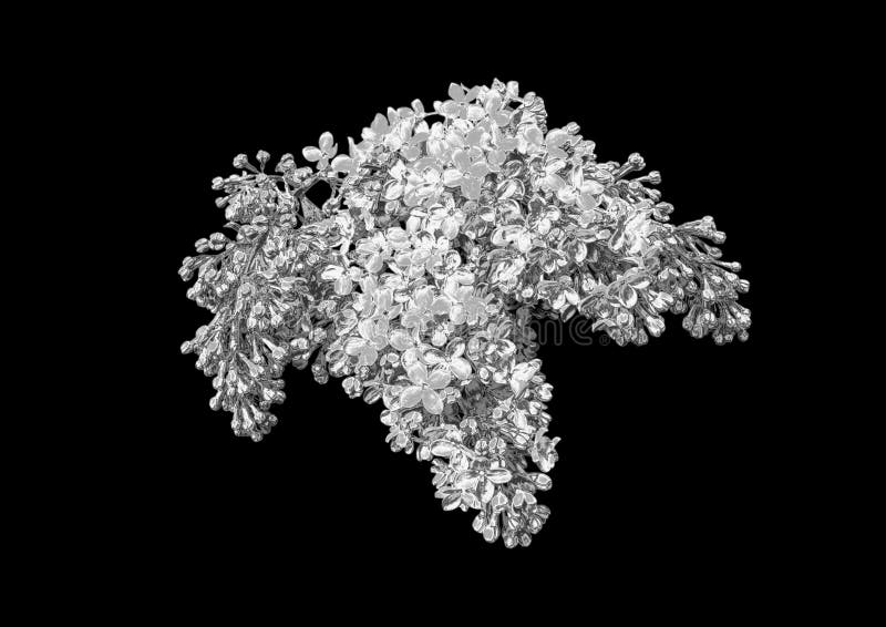 Zilveren Bloem royalty-vrije stock afbeeldingen