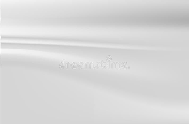 Zilveren witte satijnachtergrond vector illustratie Zilveren witte satijnachtergrond vector illustratie