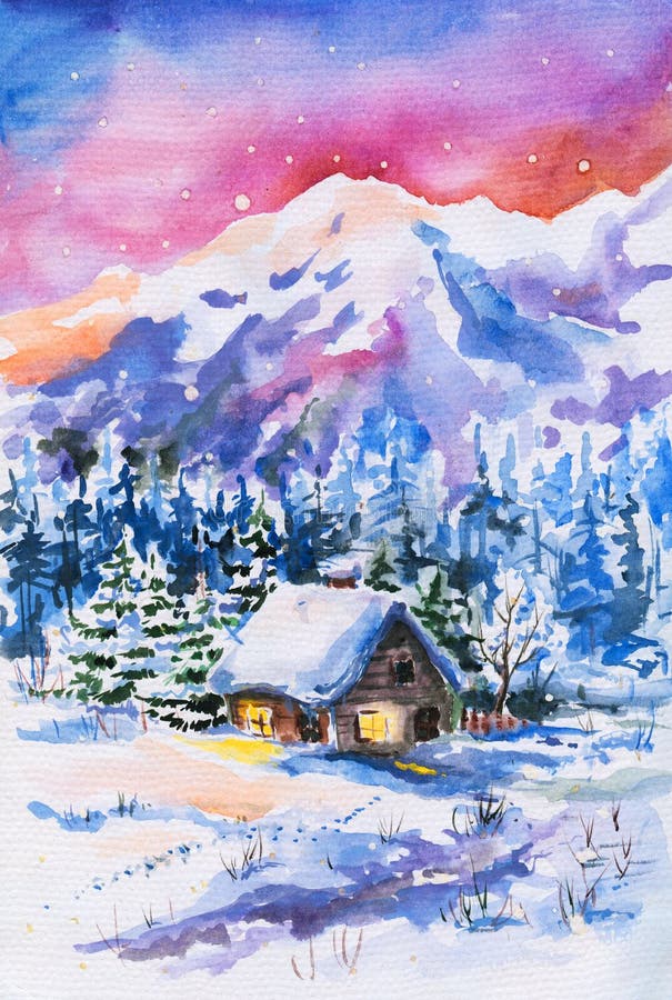 Zima krajobraz ilustracji Zima krajobraz ilustracji