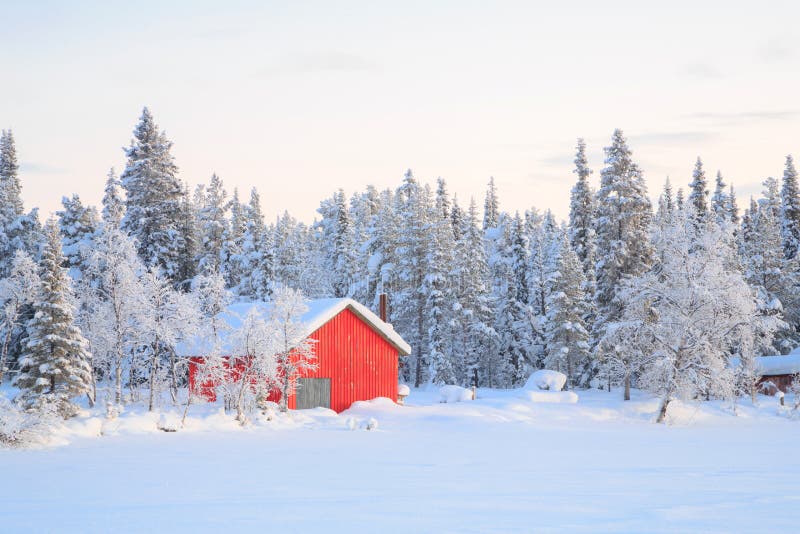 Zima krajobrazowy Kiruna Szwecja