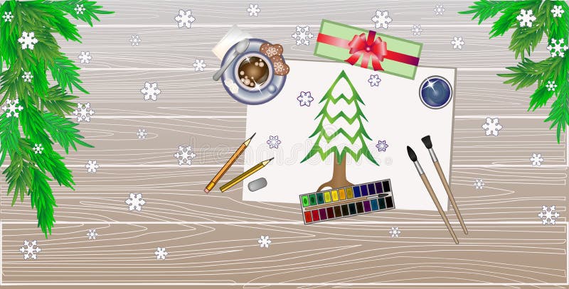 Zima, nowy rok, boże narodzenia stanowczo ilustracji Zima, nowy rok, boże narodzenia stanowczo ilustracji