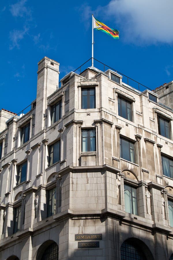 Zimbabwe Embassy, London stock image. Image of strand - 21386943