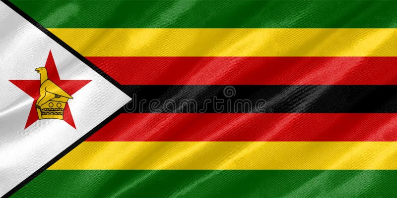 Zimbabwe flaga zdjęcia stock