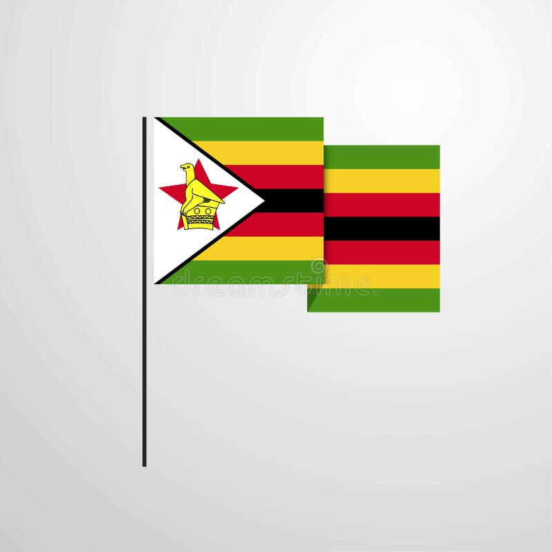 Download Zimbabwe Waving Flag Design Vector Background Stock Vector ...