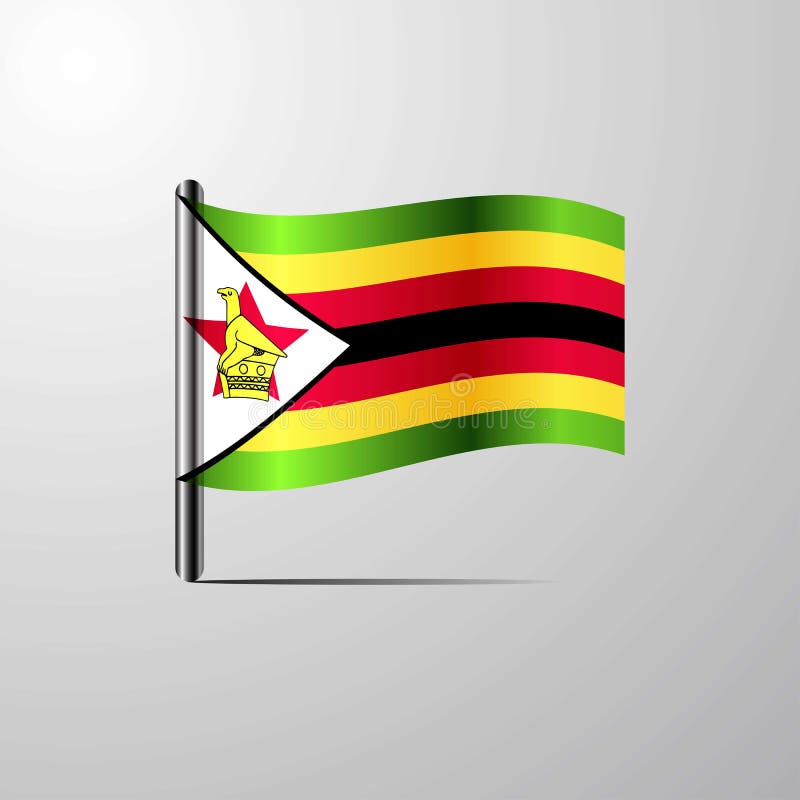 Download Zimbabwe Waving Shiny Flag Design Vector Stock Vector ...