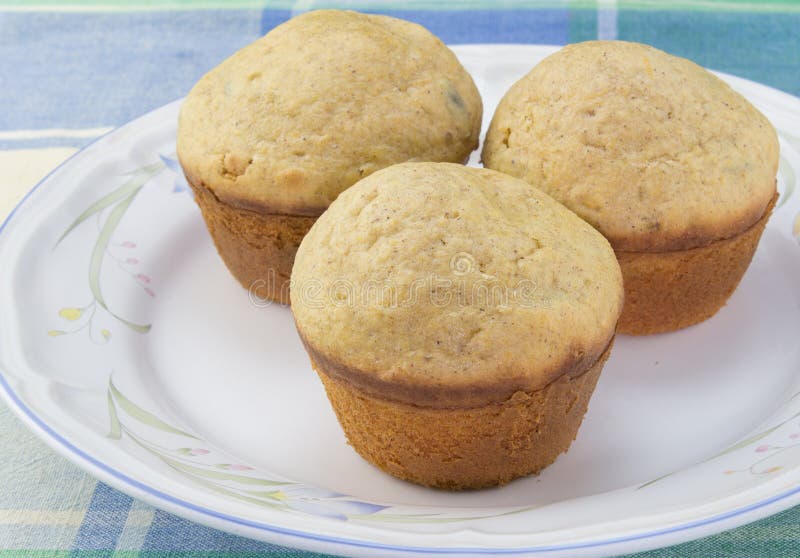 Zimtmuffins in einer Platte lizenzfreie stockbilder Zimtmuffins in einer Platte lizenzfreie stockbilder