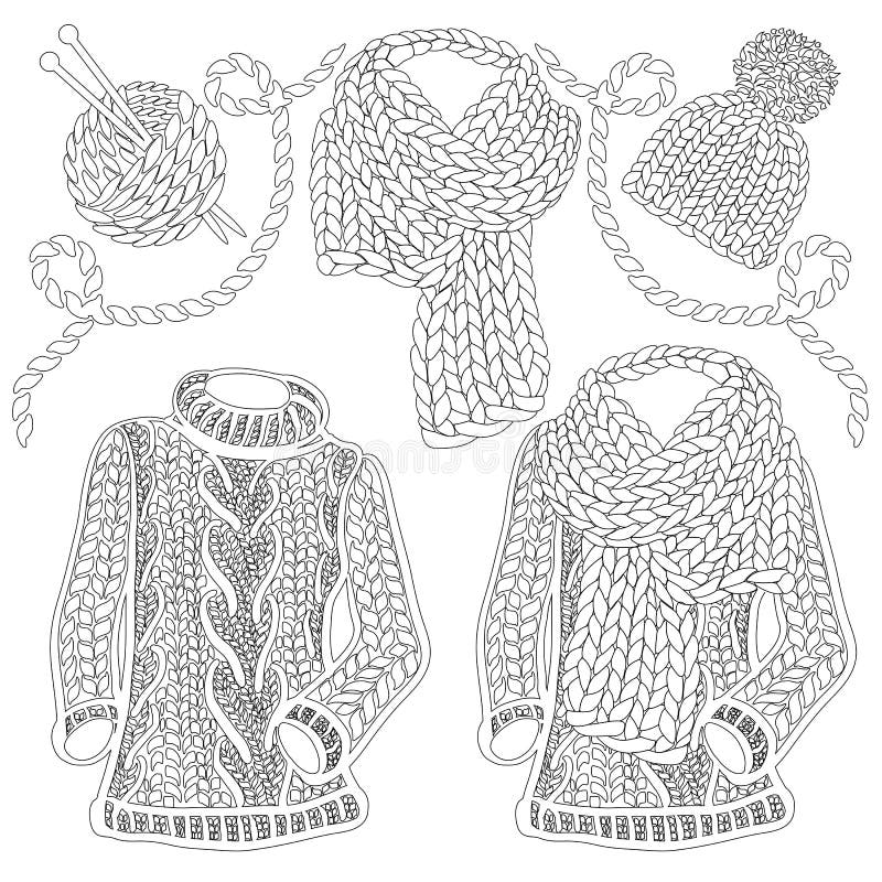 Zimy dziający akcesoria, odzież i -, ilustracji Zimy dziający akcesoria, odzież i -, ilustracji