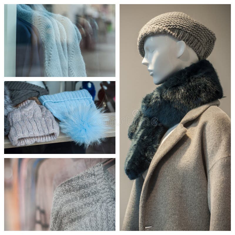 Zimy moda dla kobieta kolażu zdjęcia stock Zimy moda dla kobieta kolażu zdjęcia stock