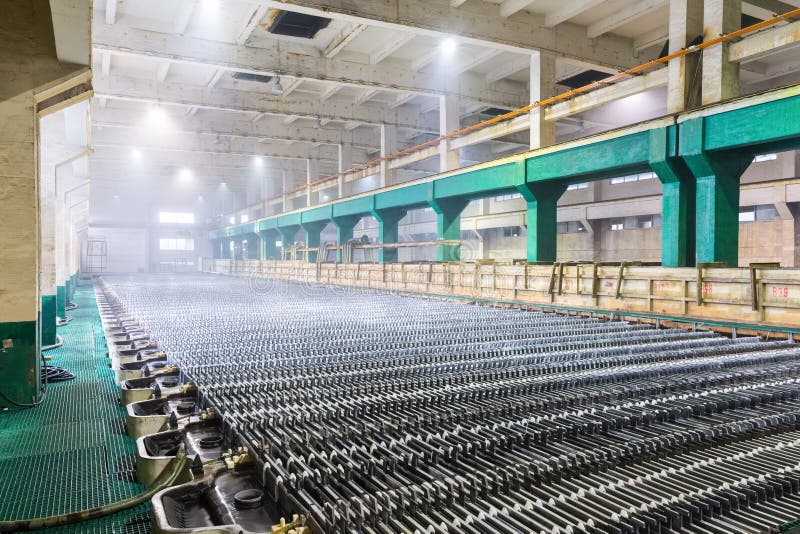 Zinc Electrowinning Closeup Stock Image Image of heavy