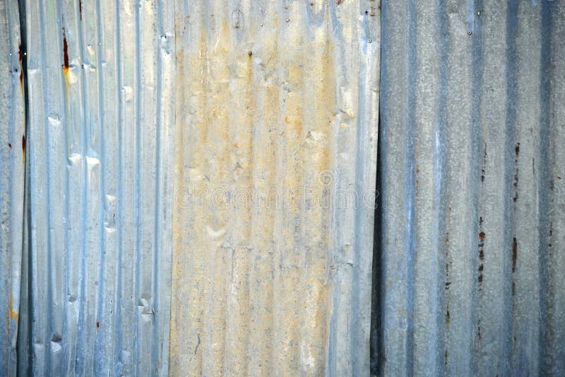 Zinc fence stock image. Image of striped, sheet, weathered - 42757713