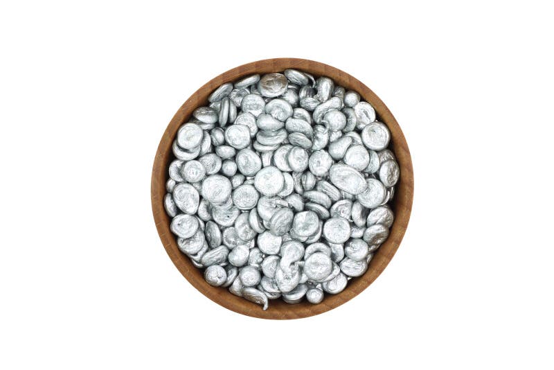 Zinc Granules in a Glass Dish Stock Photo Image of material