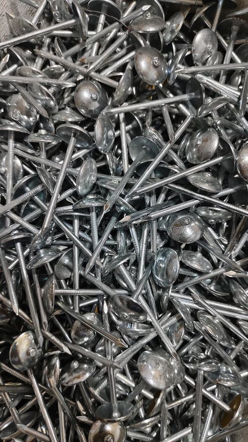 Zinc Nails for Nailing Zinc are Used To Make House Roofs Stock Image Image of roofs, nails