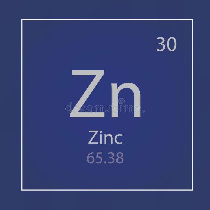Zinc Zn Chemical Element Icon Stock Illustration Illustration of flat