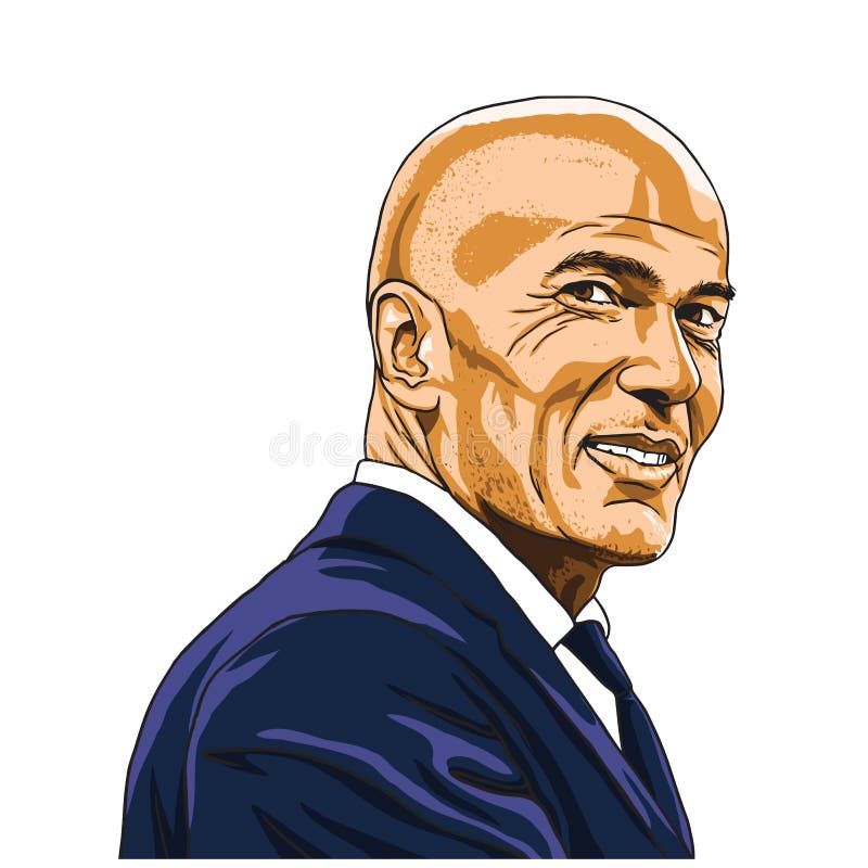 Zinedine Zidane Zizou Vector Illustration Portrait Madrid, 20 Juli, 2018 vector illustratie Zinedine Zidane Zizou Vector Illustration Portrait Madrid, 20 Juli, 2018 vector illustratie