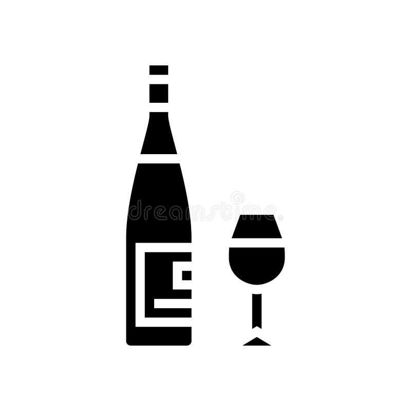 Zinfandel red wine glyph icon vector illustration vector illustration