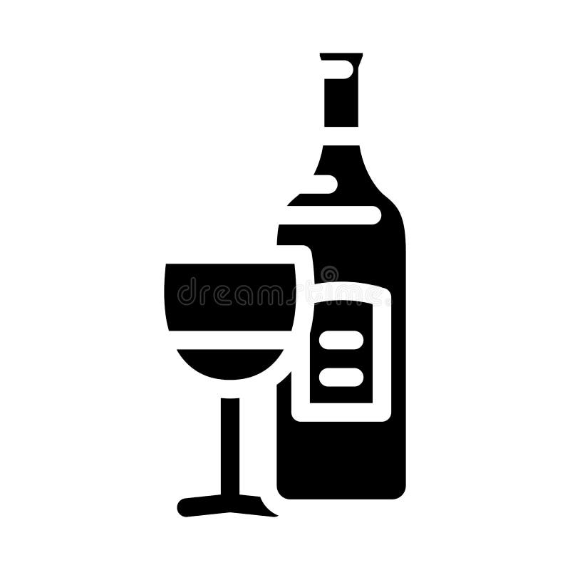 Zinfandel red wine glyph icon vector illustration vector illustration