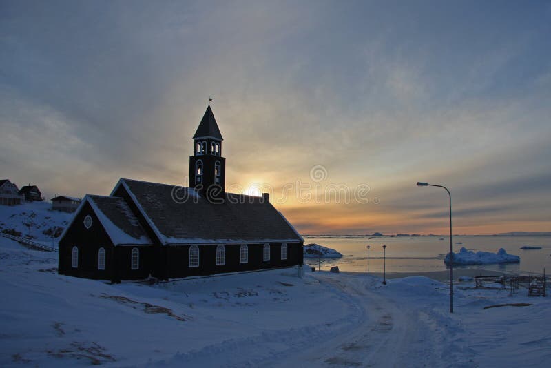zion ilulissat s Гренландии церков стоковое фото zion ilulissat s Гренландии церков стоковое фото