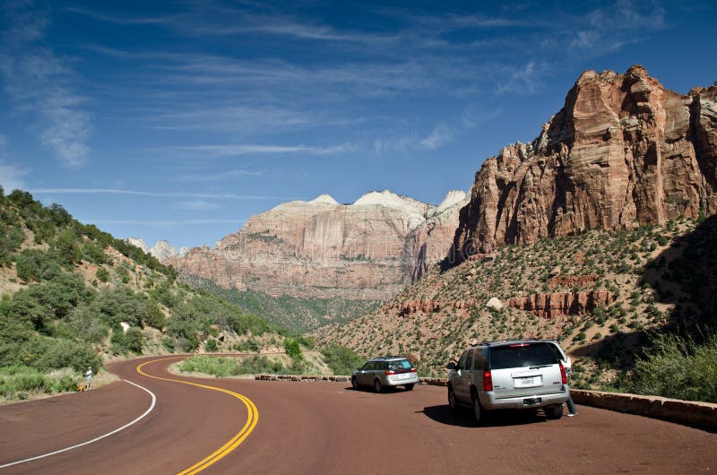 Zion park road editorial image. Image of destinations 25375725