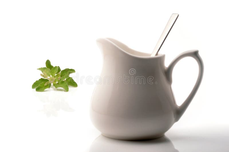 Herbal tea pot on white. Herbal tea pot on white