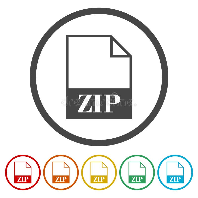 ZIP file icon stock vector. Illustration of flat, mark - 138734321
