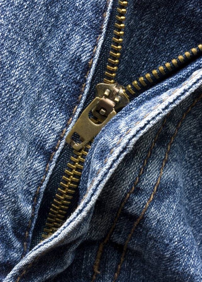 The zip in a pair of jeans stock image. Image of close - 271429