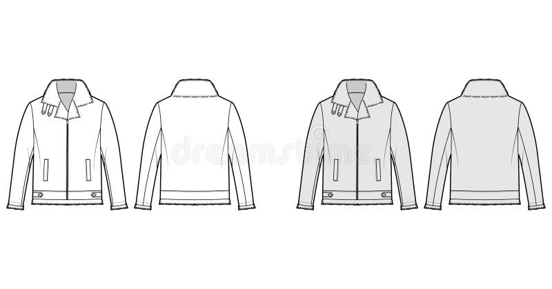 Leather Jacket Template Stock Illustrations – 1,008 Leather Jacket ...