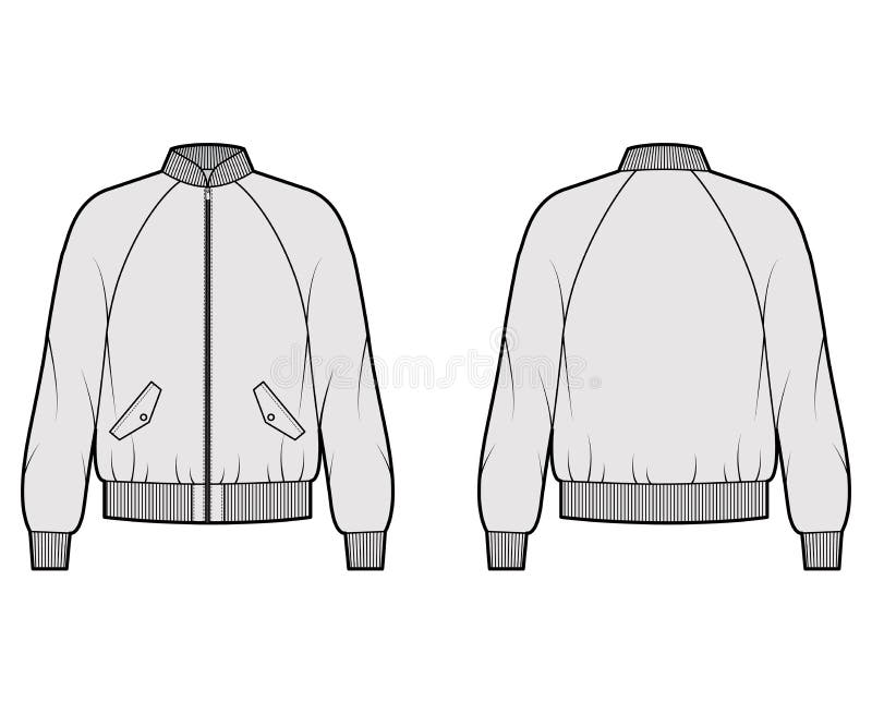 Bomber Jacket Flat Stock Illustrations – 885 Bomber Jacket Flat Stock ...